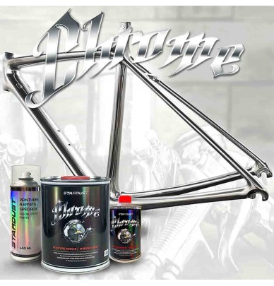 Peinture effet chrome pour vélo – kit complet couleur au choix