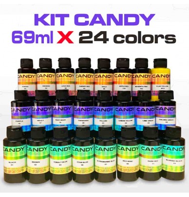 Conjunto de 24 corantes concentrados Candy em 69ml