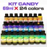 Conjunto de 24 corantes concentrados Candy em 69ml ou 250ml