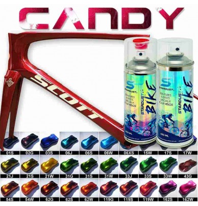 tinta Candy para bicicleta aerossol – 23 cores Stardust Bike