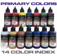 14 Cores primárias Color Index para aerógrafo