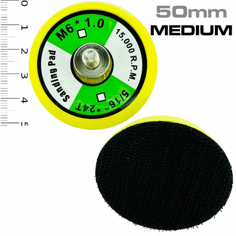 Mini-pratos de lixamento autoagarrantes Velcro 50 e 75 mm