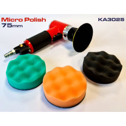 Mini polidora pneumática 75 mm com placa e espumas