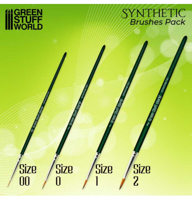 Pincel sintético para modelação de pintura e impressão 3D Gama GREEN SERIES