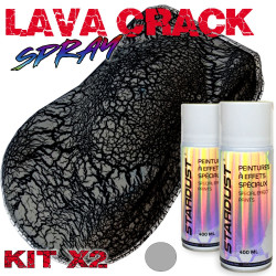 Kit de tinta efeito craquelado com duas latas de aerossol de 400ml – LavaCrack