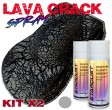 Kit de tinta efeito craquelado com duas latas de aerossol de 400ml – LavaCrack