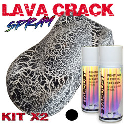 Kit de tinta efeito craquelado com duas latas de aerossol de 400ml – LavaCrack