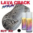 Kit de tinta efeito craquelado com duas latas de aerossol de 400ml – LavaCrack