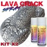 Tinta com efeito craquelado em kit de 2 aerossóis 400ml LavaCrack