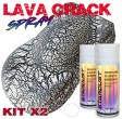 Kit de tinta efeito craquelado com duas latas de aerossol de 400ml – LavaCrack