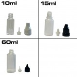 Mini frasco de plástico de 10ml, 15ml ou 60ml