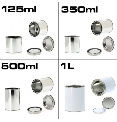 Potes de tinta para metal de 125ml a 5L