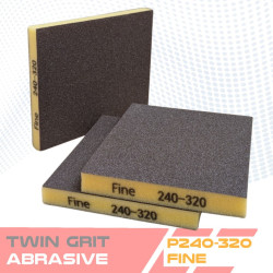 Esponjas abrasivas de espuma dupla face TWIN GRIT – 5 grãos de lixa
