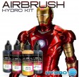 Kit de tinta para pintar o IRON MAN em vermelho e dourado – Aerossol ou aerógrafo