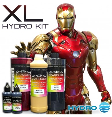 Kit de tinta para pintar o IRON MAN em vermelho e dourado – Aerossol ou aerógrafo