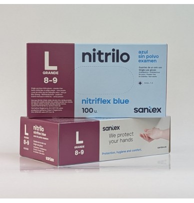 Luvas descartáveis em nitrilo (X100)