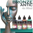 tinta bronze com efeito envelhecido -  kit completo acrílico