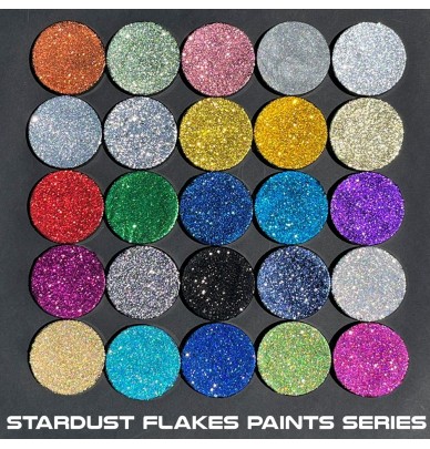 Tinta com lantejoulas