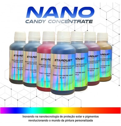 Tintas Candy concentradas Nano para pintura carroçaria – 14 cores resistentes aos UV