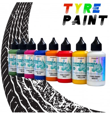 Tintas para pneus TYRES COLORS – para a personalização de pneus