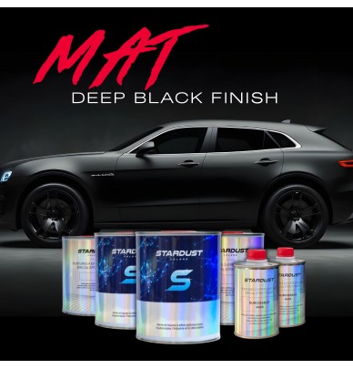 Kit completo de pintura para automóvel em preto mate profundo