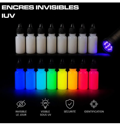 Tinta fluorescente invisível aos raios UV – Marcação discreta e segurança sob luz negra