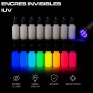 Tinta fluorescente invisível aos raios UV – Marcação discreta e segurança sob luz negra