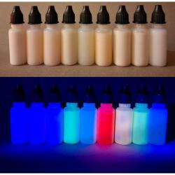 Tinta fluorescente invisível aos raios UV – Marcação discreta e segurança sob luz negra