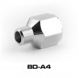 Junção adaptador para rosca de 1/4" para 1/8"