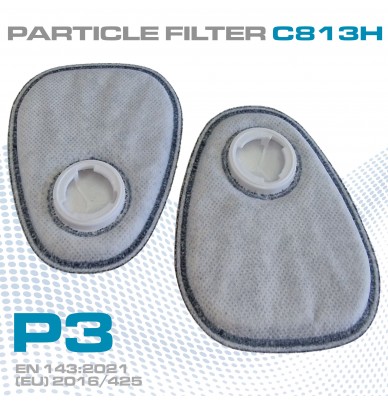 Filtro de partículas P3 profissional para máscara respiratória para pintura e lixagem