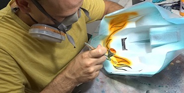 aplicar tinta carroceria em lexan